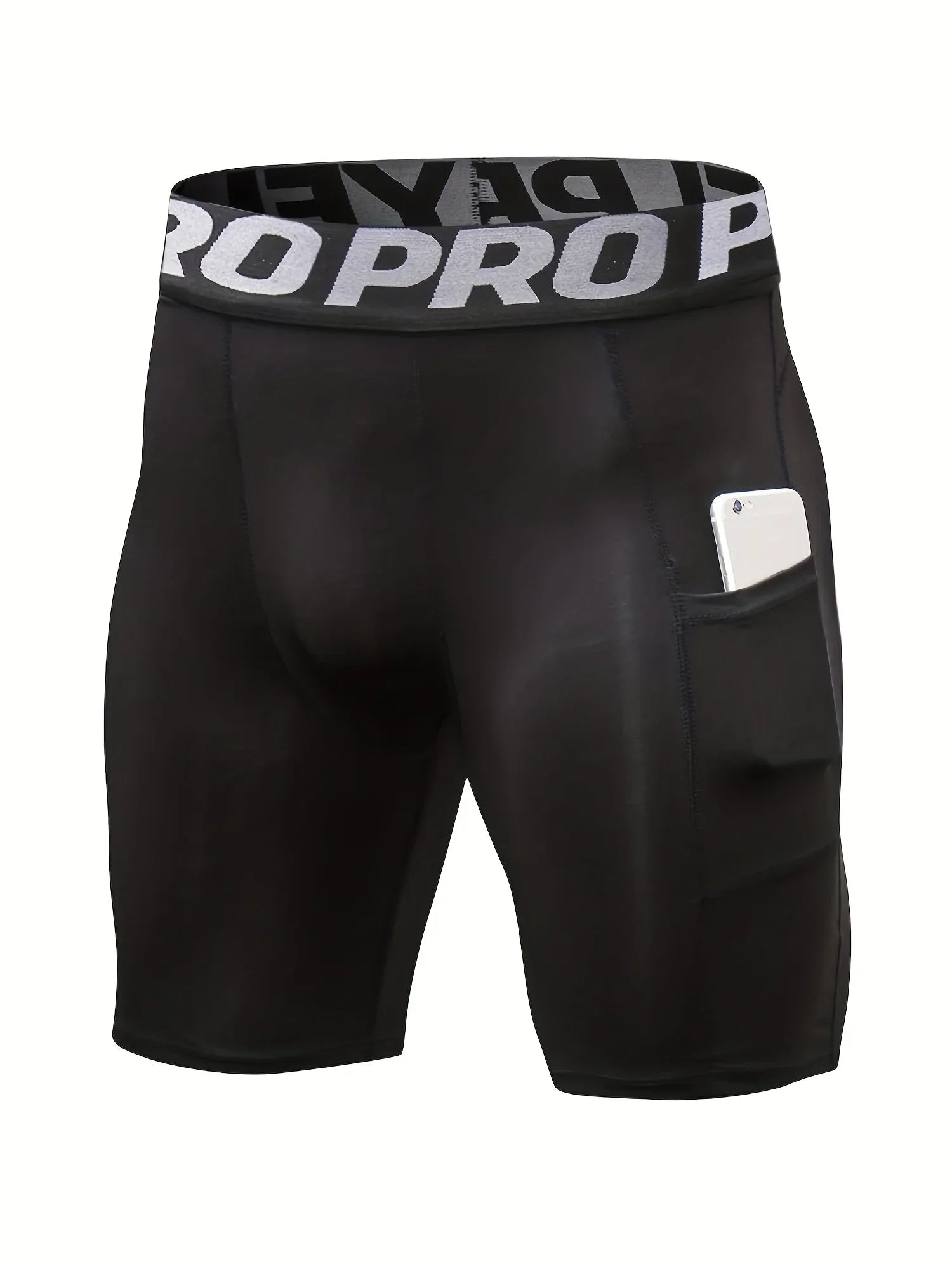 Compression Shorts Men with Pocket, Spandex Running Shorts Sport Athletic Workout Performance Underwear