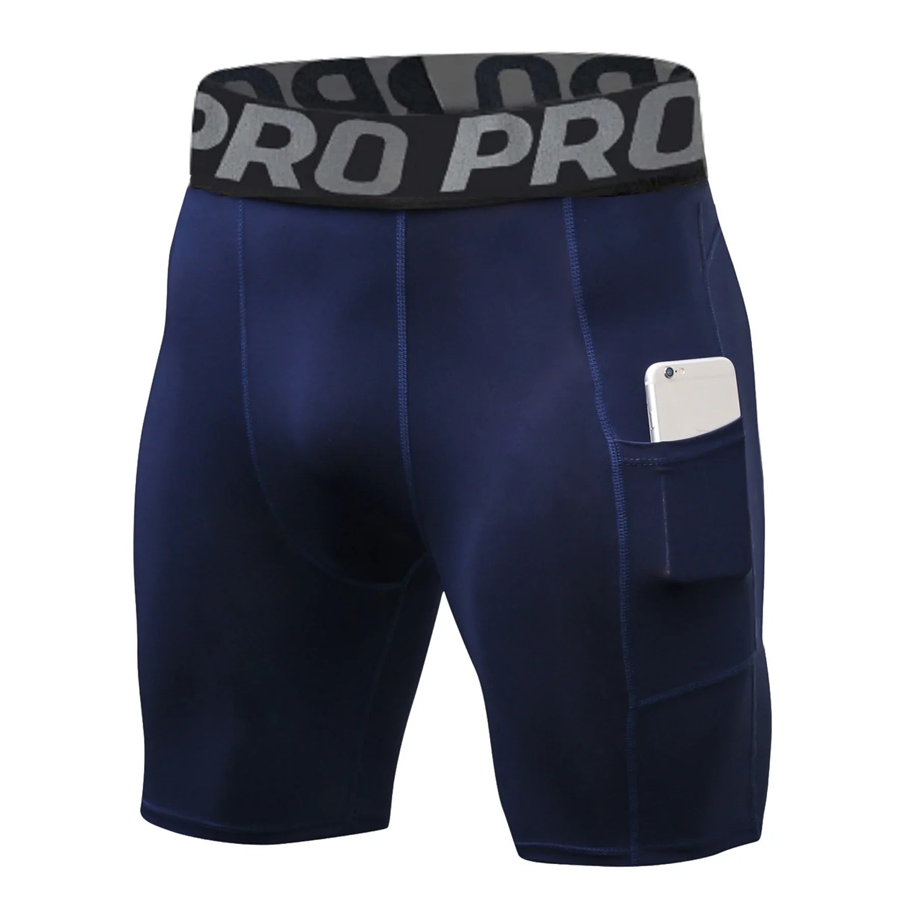 Compression Shorts Men with Pocket, Spandex Running Shorts Sport Athletic Workout Performance Underwear