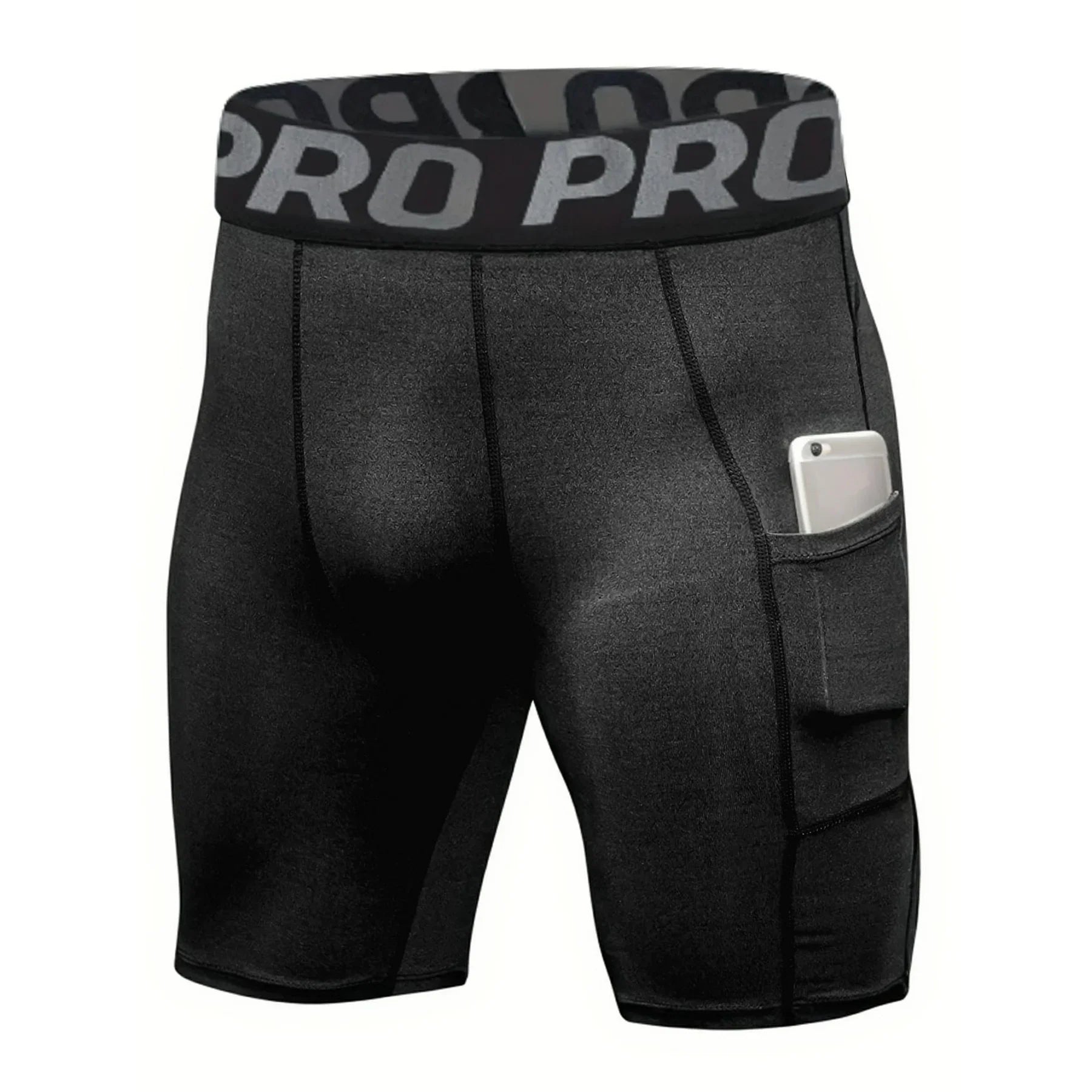 Compression Shorts Men with Pocket, Spandex Running Shorts Sport Athletic Workout Performance Underwear
