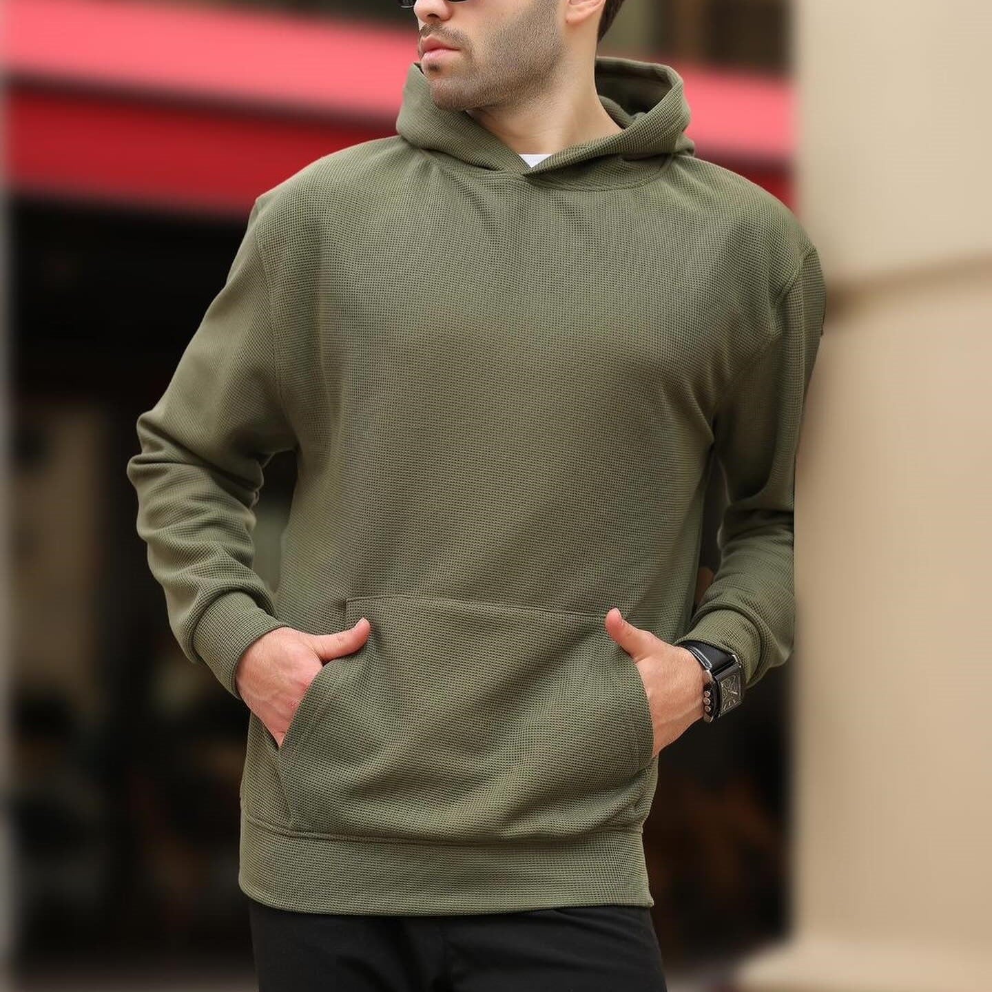 Mens Casual Long-sleeve Hoodie