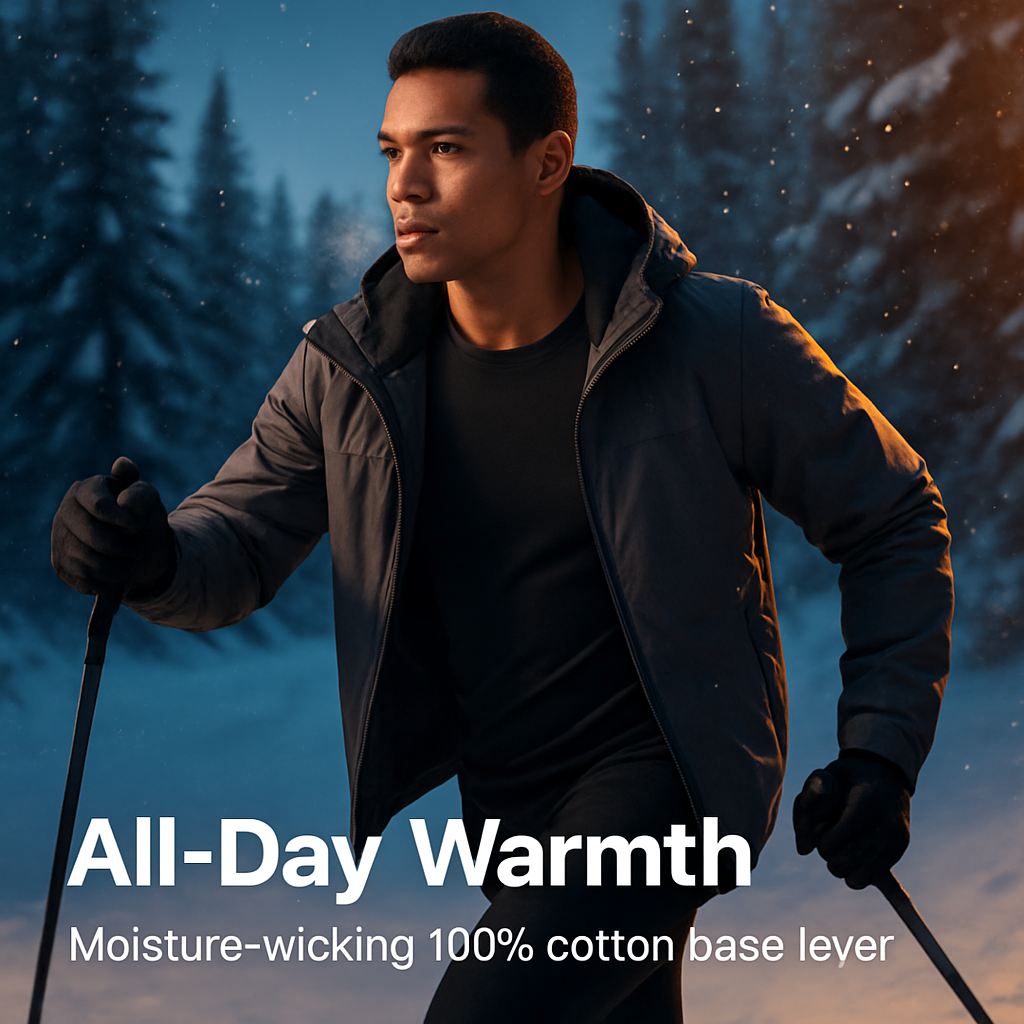 Thermal Underwear Set for Men - Long Johns Top & Bottom