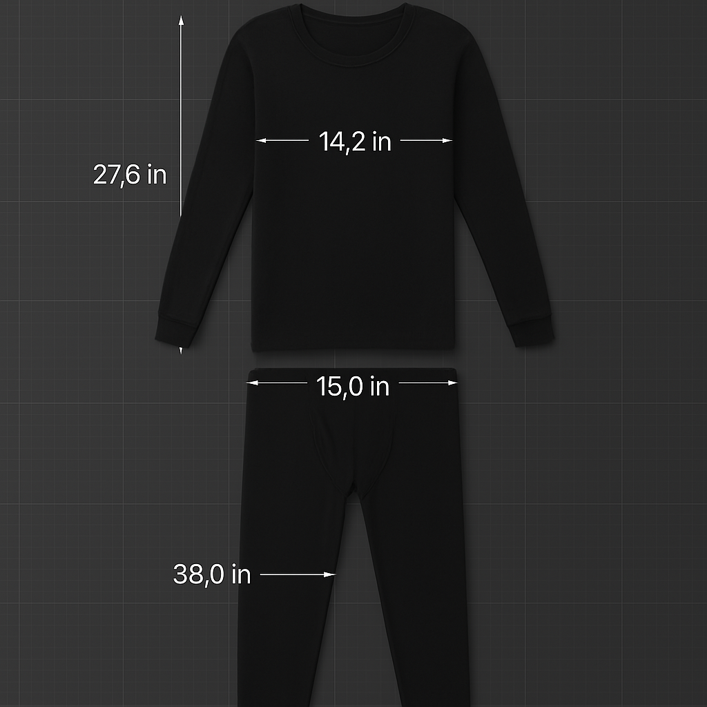 Thermal Underwear Set for Men - Long Johns Top & Bottom