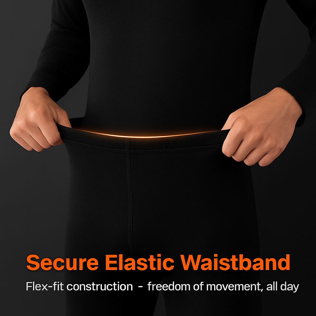 Thermal Underwear Set for Men - Long Johns Top & Bottom