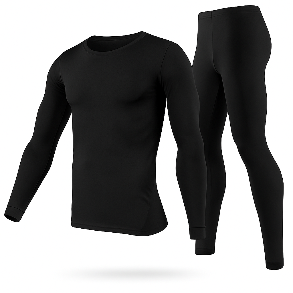 Thermal Underwear Set for Men - Long Johns Top & Bottom