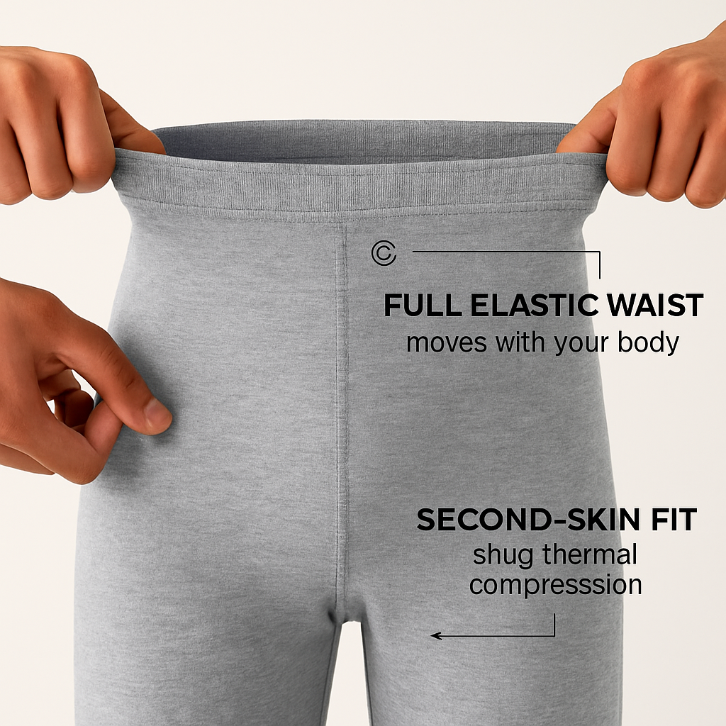 Thermal Underwear Set for Men - Long Johns Top & Bottom