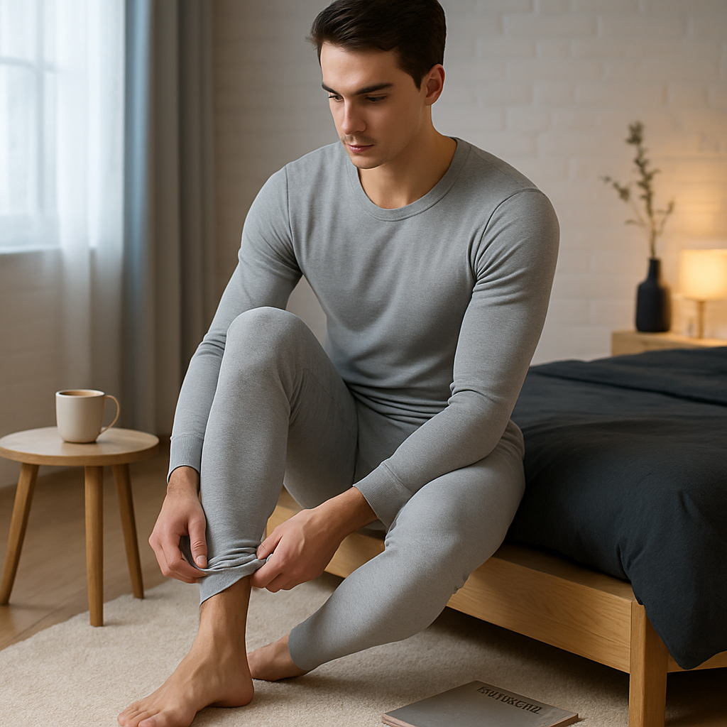 Thermal Underwear Set for Men - Long Johns Top & Bottom