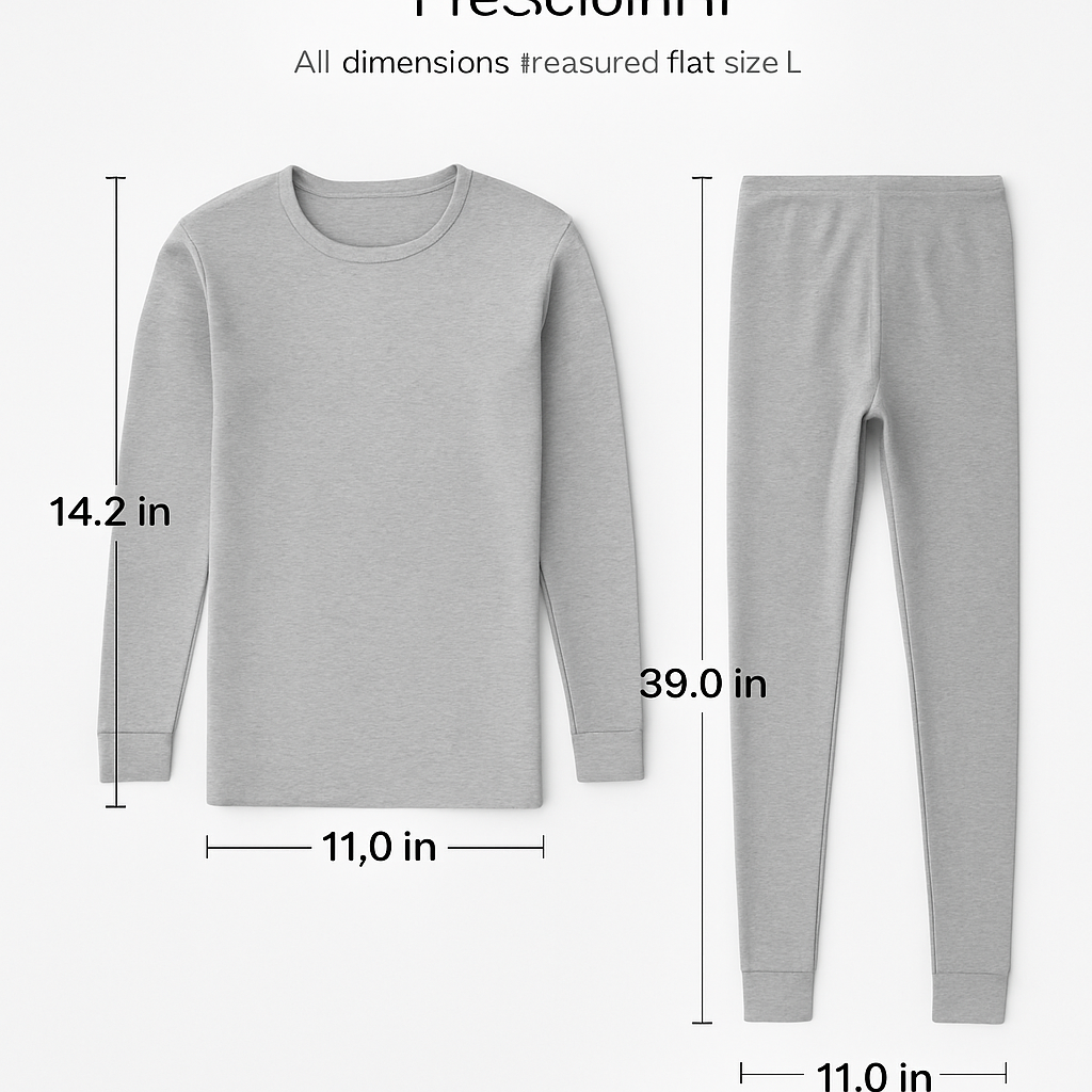 Thermal Underwear Set for Men - Long Johns Top & Bottom