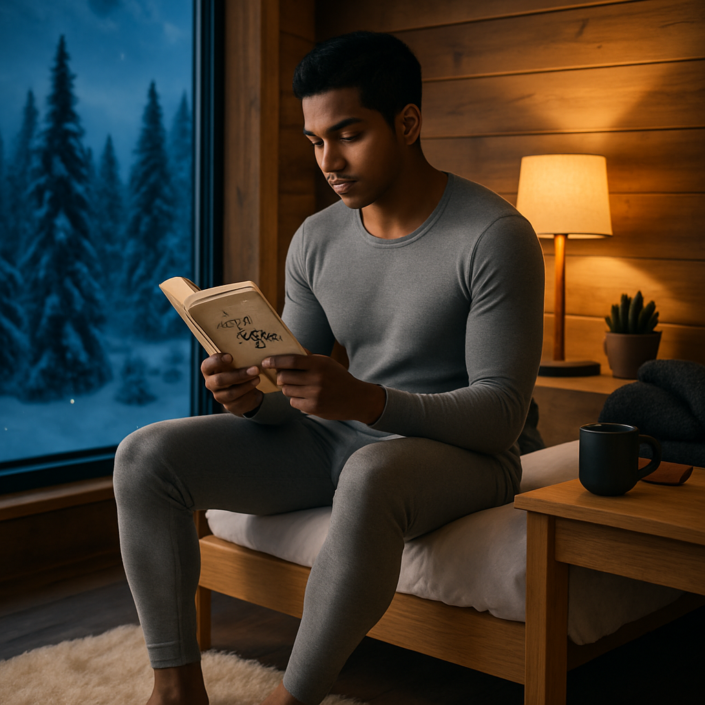 Thermal Underwear Set for Men - Long Johns Top & Bottom