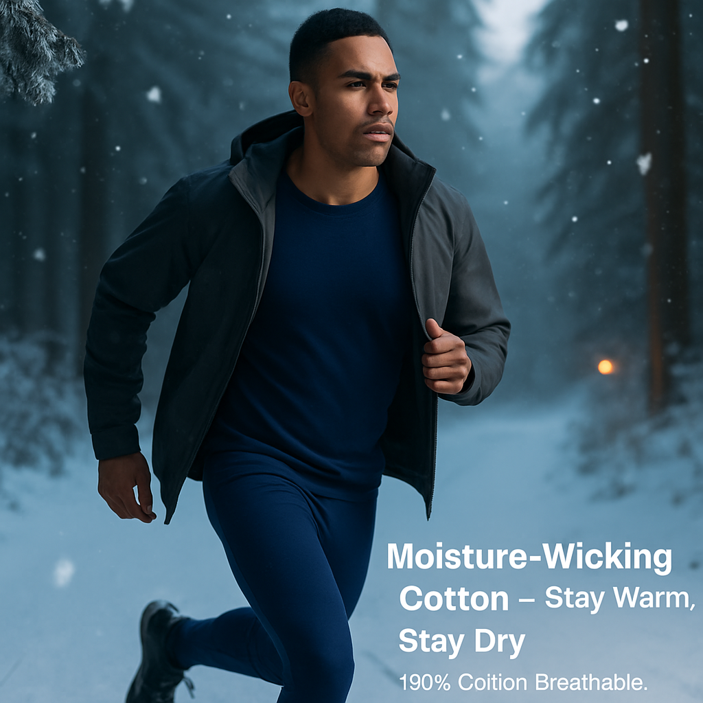 Thermal Underwear Set for Men - Long Johns Top & Bottom