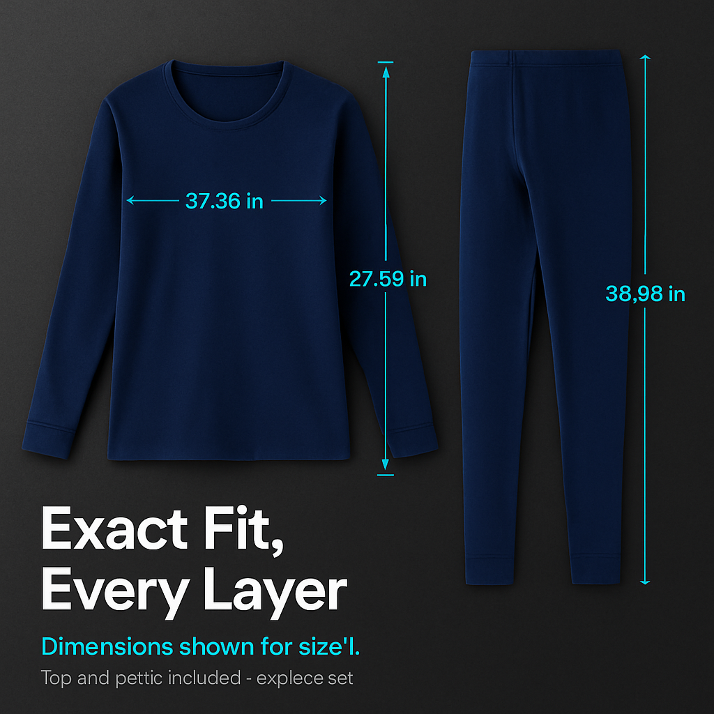 Thermal Underwear Set for Men - Long Johns Top & Bottom