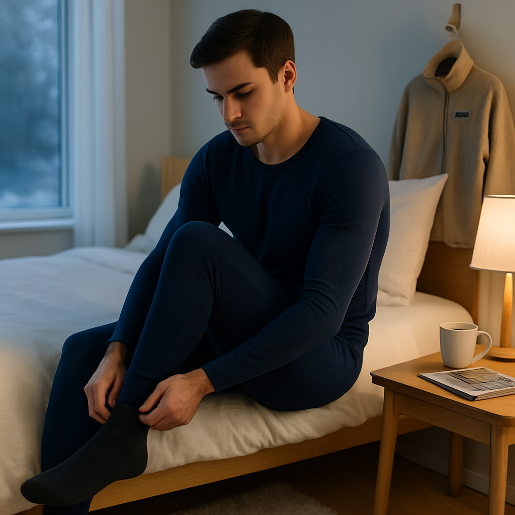 Thermal Underwear Set for Men - Long Johns Top & Bottom