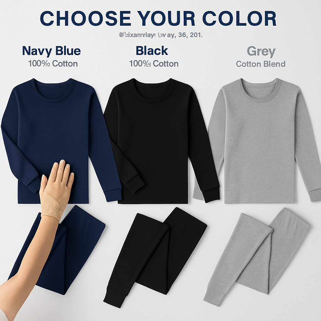 Thermal Underwear Set for Men - Long Johns Top & Bottom